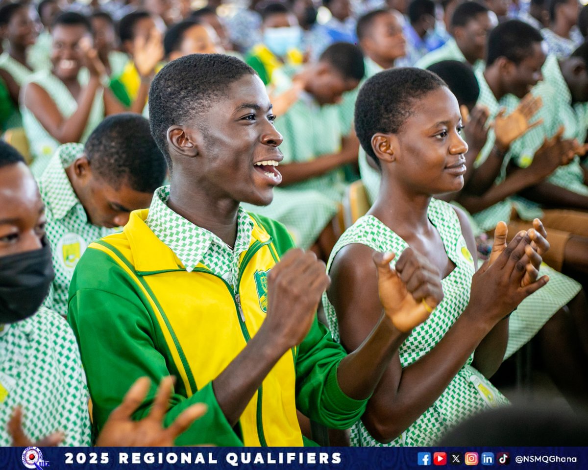 NSMQGhana's tweet image. ASHANTI:
End of Round 2
St. Louis SHS: 34pts
Effiduase SHCS: 30pts
Adu Gyamfi SHS: 18pts
#NSMQRegionals #NSMQ2025 #Primetime