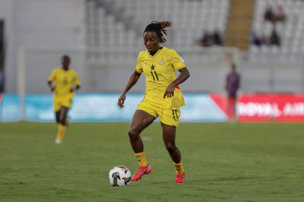 mygtvsports's tweet image. Alice Kusi dazzles with a splendid performance to clinch the Woman of the Match title. A true game changer for the Black Queens🇬🇭
#WAFCON2024
#GTVSPORTS