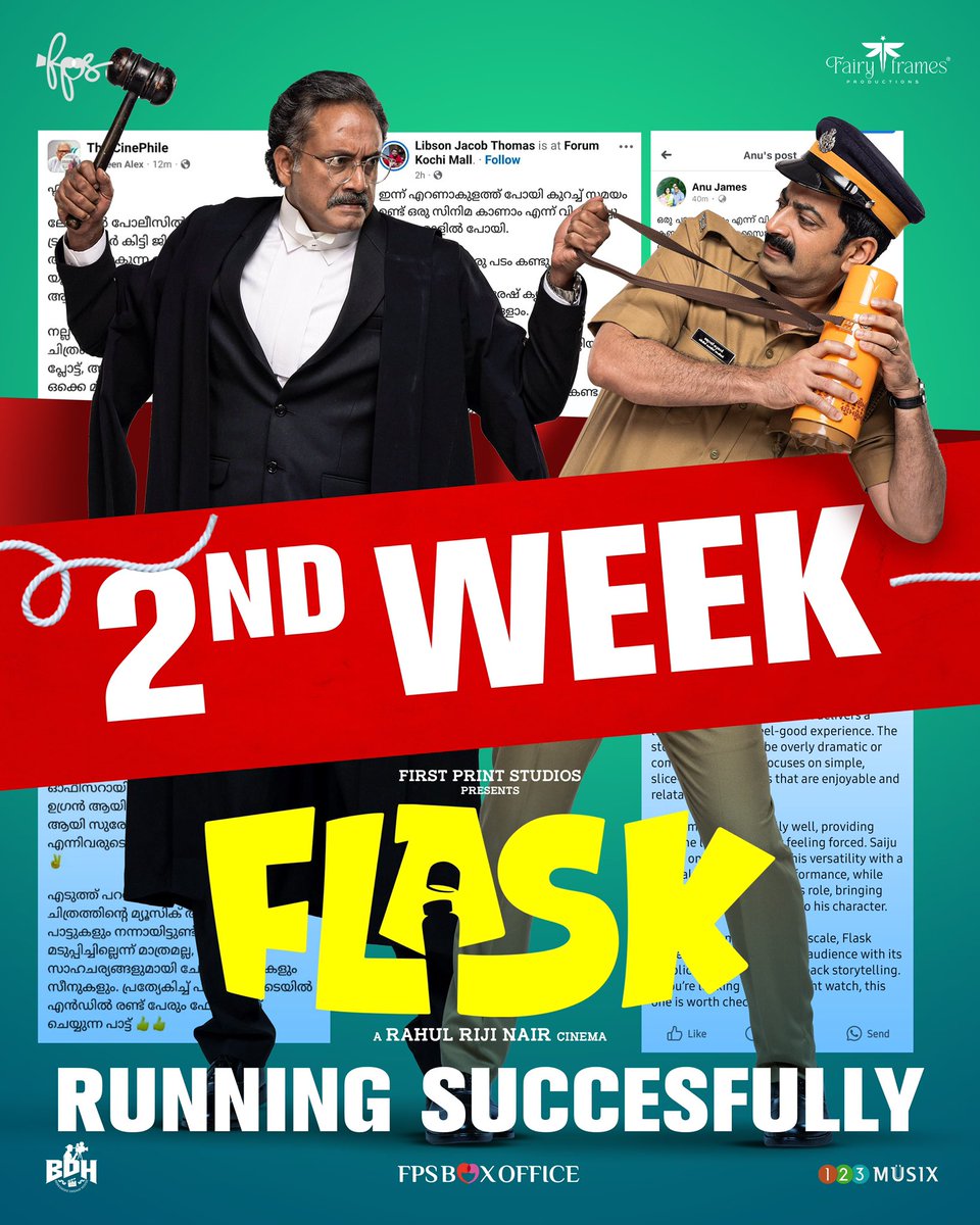 KeralaFilmForum's tweet image. #Flask into 2nd week in cinemas  ✅