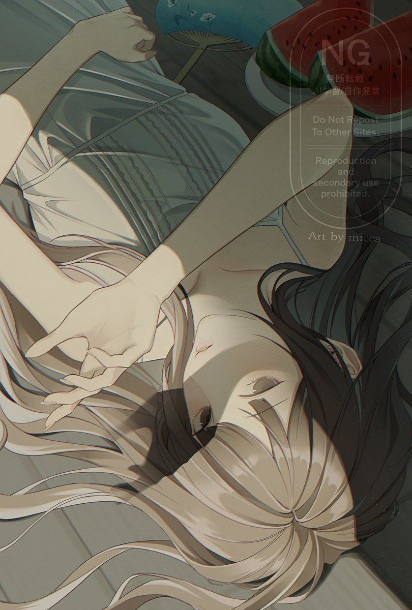 micca__1's tweet image. 夏🍉
#oc #illustration #イラスト