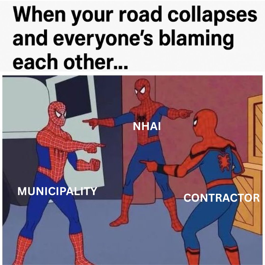 2.8 lakh crore spent on roads yet they vanish every monsoon.