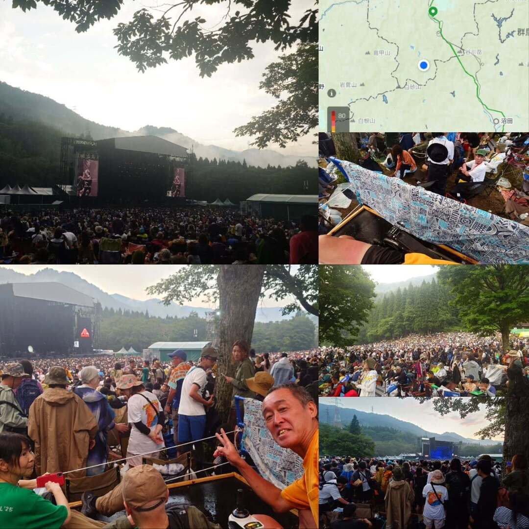 waskaz's tweet image. 6時半、グリーンステージの車椅子席に着きました。続々集まる人人人。客層はマジ広い。老若男女邦人外人。
前の方に行った友人は、若者が少ないなんて言ってました。壮年層は前は怖い?知らんけど。
あと10分で山下達郎です。