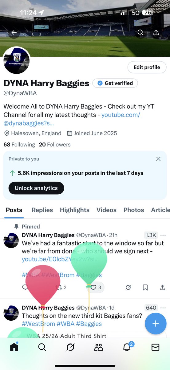 DynaWBA's tweet image. It’s balloon day thank you to all my followers here and subscribers on YouTube for smashing any target I set before today