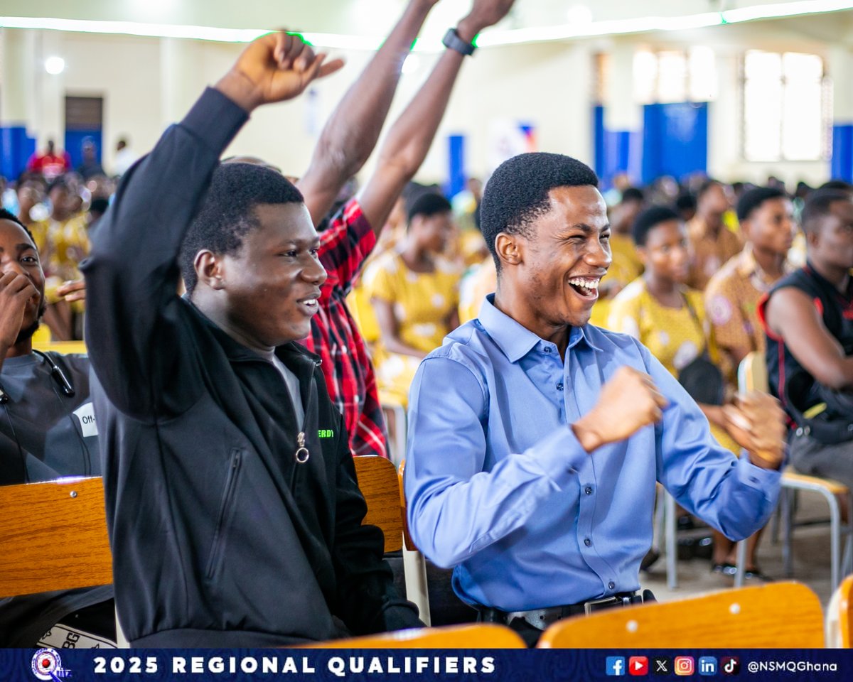 NSMQGhana's tweet image. ASHANTI:
End of Round 3
St. Louis SHS: 47pts
Effiduase SHCS: 46pts
Adu Gyamfi SHS: 31pts
#NSMQRegionals #NSMQ2025 #Primetime