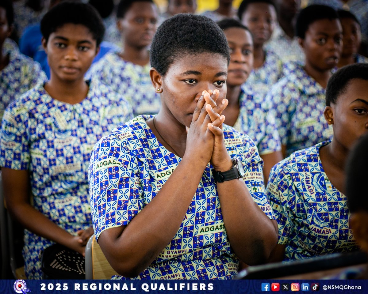 NSMQGhana's tweet image. ASHANTI:
End of Round 3
St. Louis SHS: 47pts
Effiduase SHCS: 46pts
Adu Gyamfi SHS: 31pts
#NSMQRegionals #NSMQ2025 #Primetime