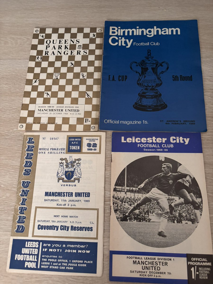 MUFCMemorabilia's tweet image. Manchester United 1960s away Programmes
£0.50 each
Excluding postage
