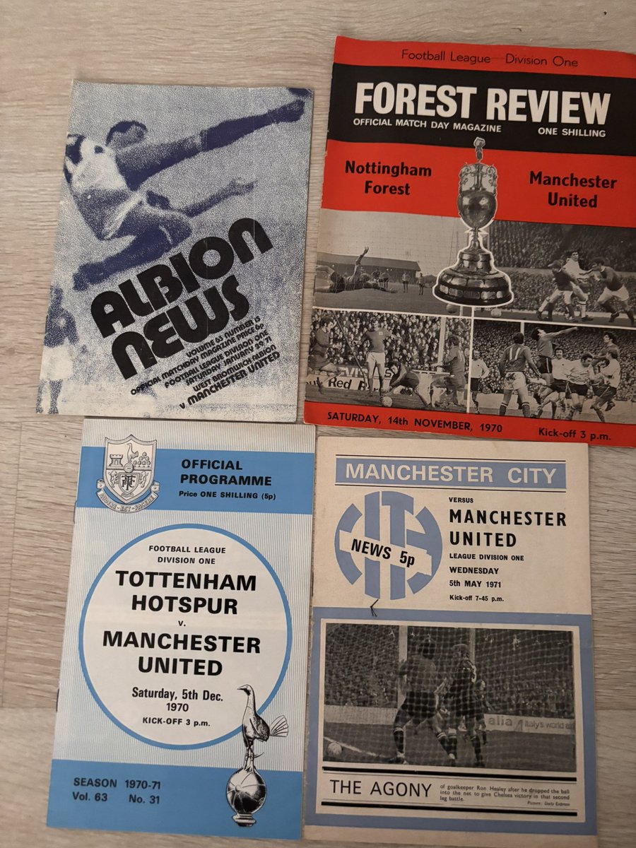 MUFCMemorabilia's tweet image. Manchester United 1970s away Programmes
£0.50 each
Excluding postage