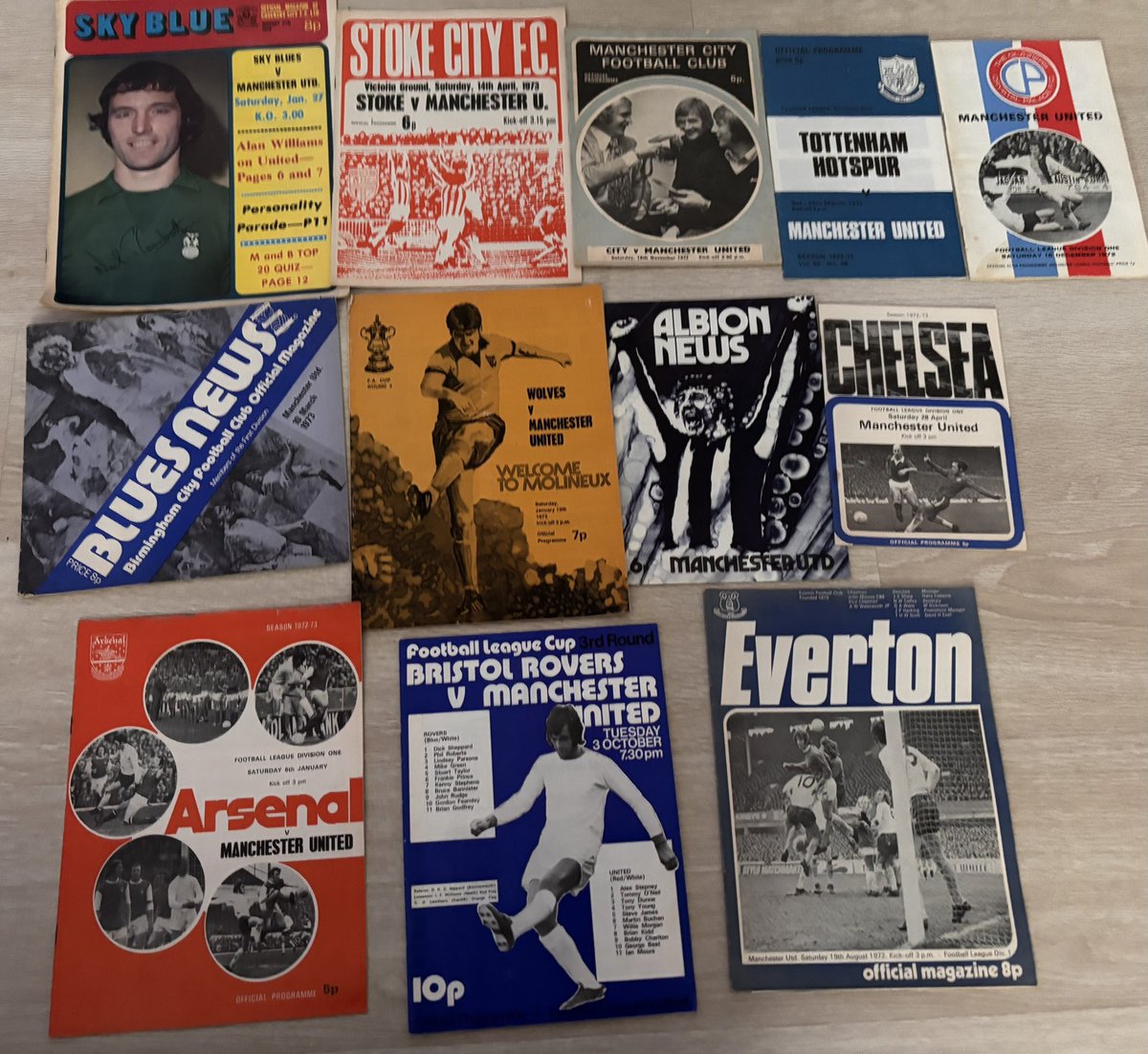 MUFCMemorabilia's tweet image. Manchester United 1970s away Programmes
£0.50 each
Excluding postage