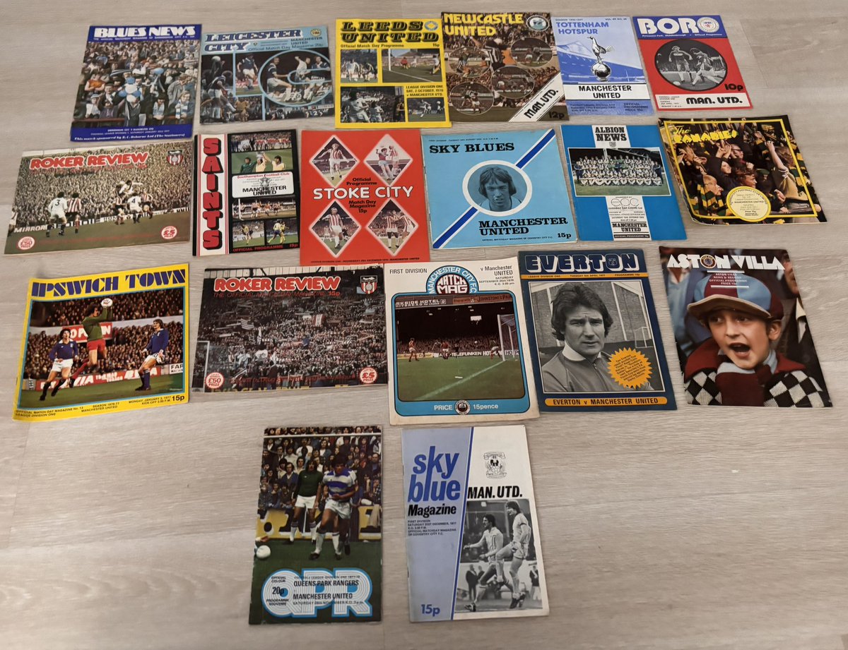 MUFCMemorabilia's tweet image. Manchester United 1970s away Programmes
£0.50 each
Excluding postage