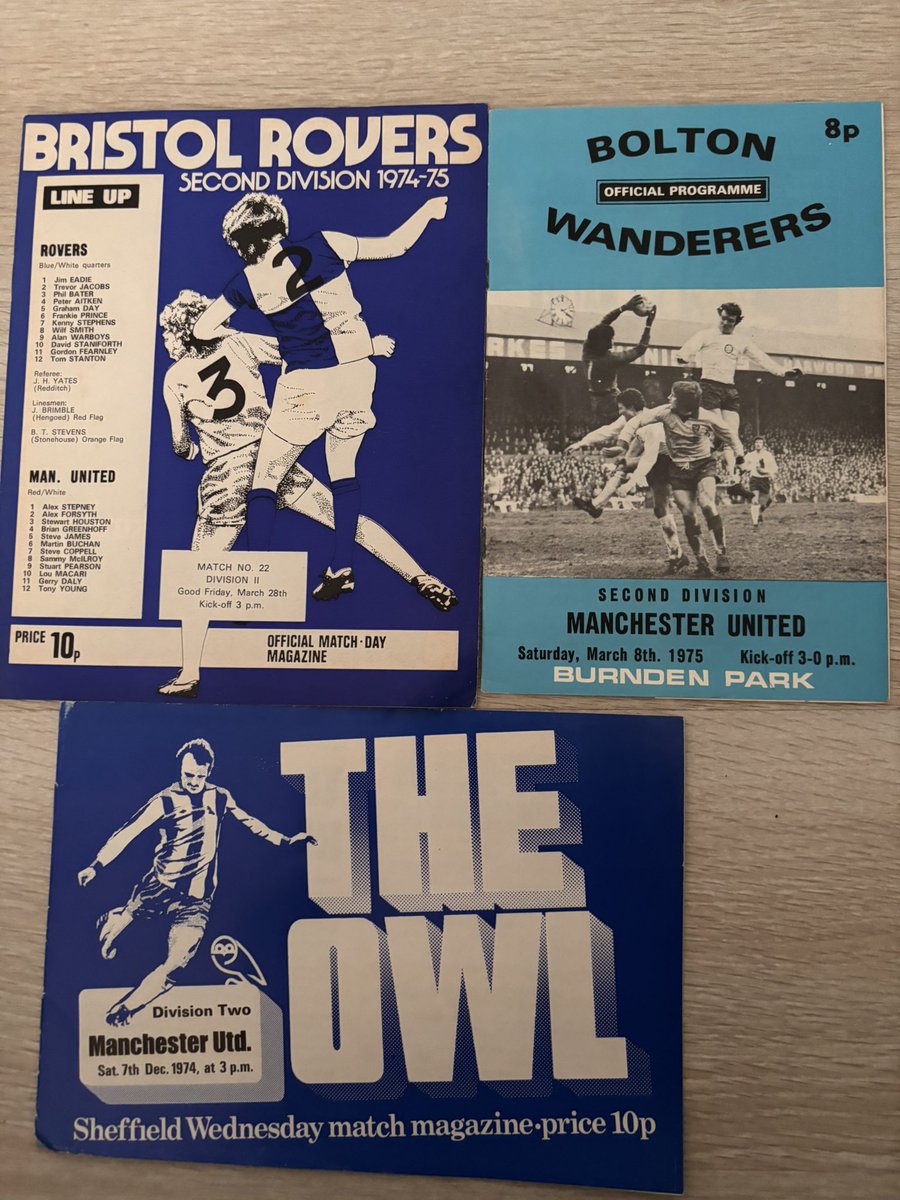 MUFCMemorabilia's tweet image. Manchester United 1970s away Programmes
£0.50 each
Excluding postage