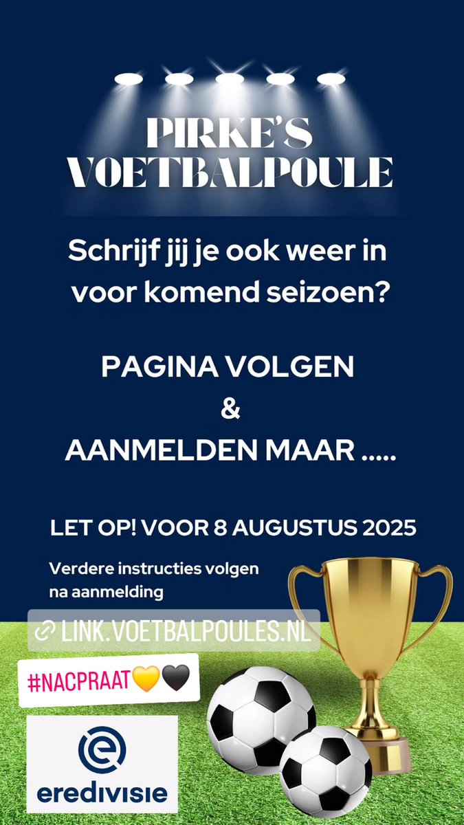#feyogc mooie pot hoor. 
Doen jullie allemaal mee met mijn eredivisie poule