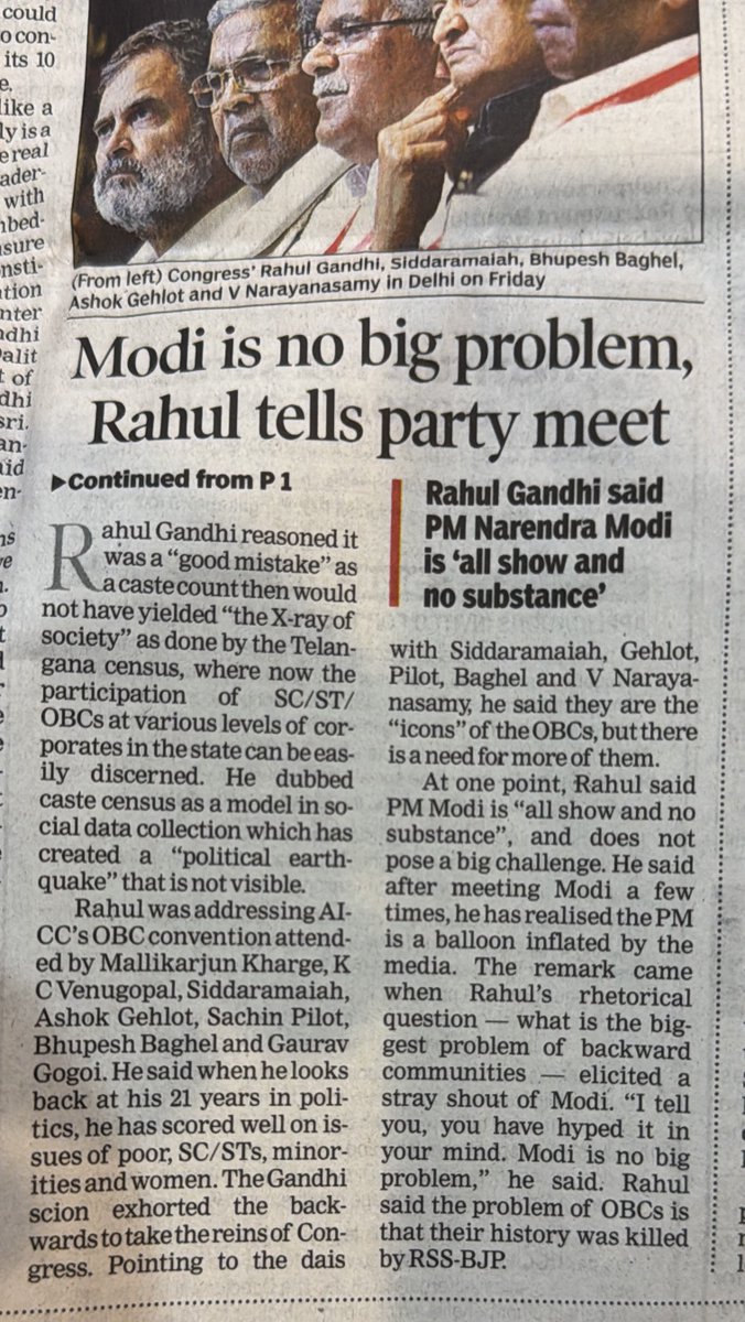 Big problem is Rahul Gandhi 🤓