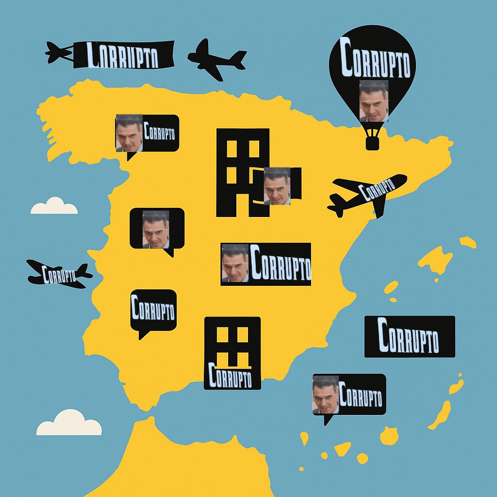 hazteoir's tweet image. 🚨 Sánchez se persona contra @hazteoir por la lona del CORRUPTO. Quiere prohibirla para siempre.
🟠 ¿Nuestra respuesta? Triplicamos la apuesta: por tierra, mar y aire.🛩️
😉 Ayúdanos a "darle" un verano que no olvide en su vida.
👇 Más información:
cgo.ac/sc8I5RmS
