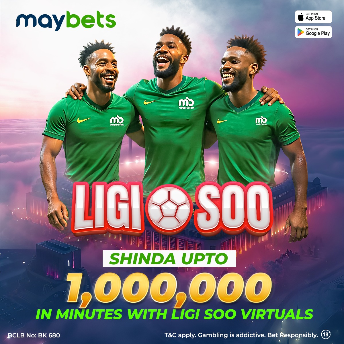 Empiretips254's tweet image. Maybets LEAGUE SOO VIRTUALS⚽
Cheza ligi soo na minimum stake ya 10 bob, win up to 1,000,000 in minutes.
Kenya premier league and epl available.
Link👉maybets.co.ke/register?refer…