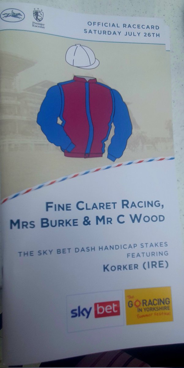 Today's programme ( well ours anyway ) <a href="/yorkracecourse/">York Racecourse</a>