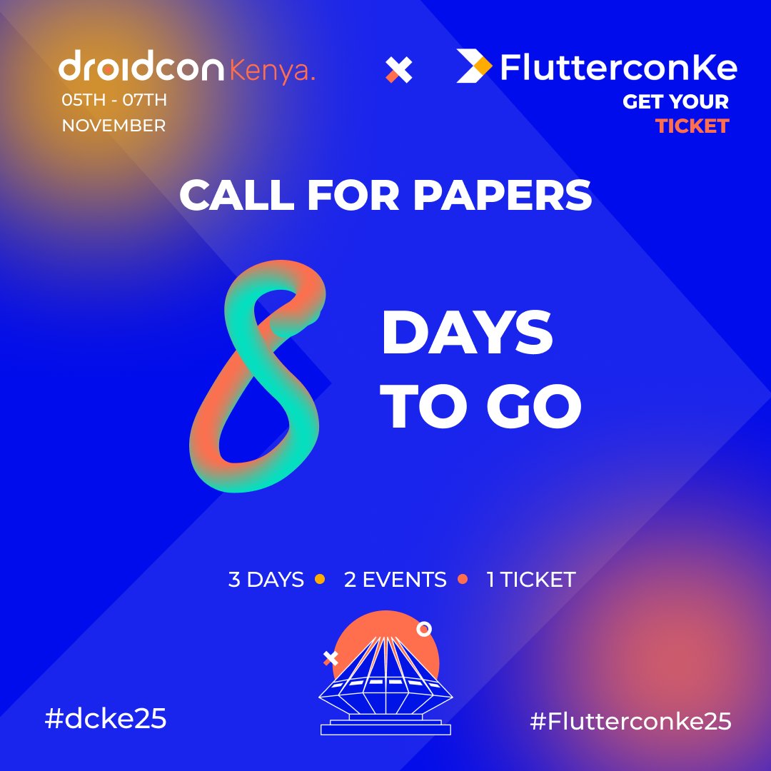 droidconke's tweet image. 📢 We’re 8 days away from CFP closing for #dcke25!
Have insights on Jetpack Compose, tooling, architecture, or performance?
This is your moment. Share your story.
Submit your talk now:
🔗 bit.ly/dcke25CFP
#AndroidDev #droidconKE #CallForSpeakers