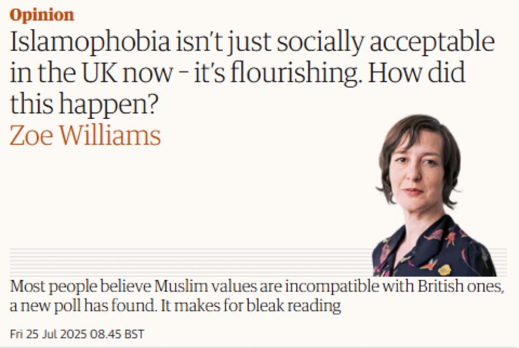 technocapt's tweet image. This is a deliberately reductive perspective.
The word “Islamophobia” has been designed to obfuscate the issue.
The problem is not “Muslims”, it is radical Islam and Islamist political ideology.
Do you believe THOSE beliefs are compatible with British values, @zoesqwilliams?