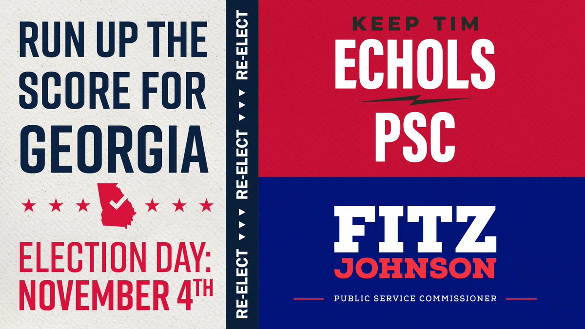 timechols's tweet image. Together we are working to keep Georgia the best state to do business. Vote Tim and Fitz on November 4th.