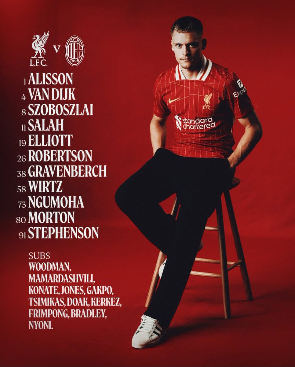 thejurgenholic's tweet image. LINE UP: #PraMusim
Liverpool vs AC Milan

Nama Nunez tidak ada....