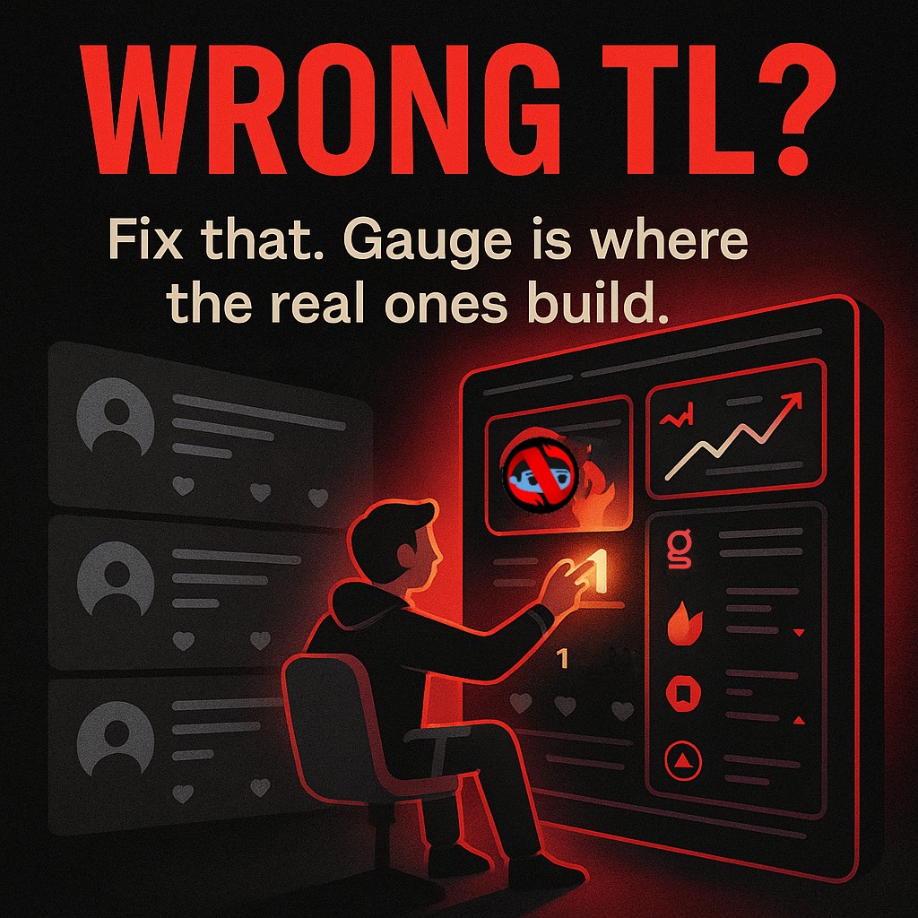 gauge_e1's tweet image. gm fam
If Gauge isn’t showing up on your TL…
you might just be on the wrong TL 😮💨
Time to fix that.
Get in. Join us.
👉 avax.gauge.fun/profile/joyweb…
Let’s build with the real ones. 📈