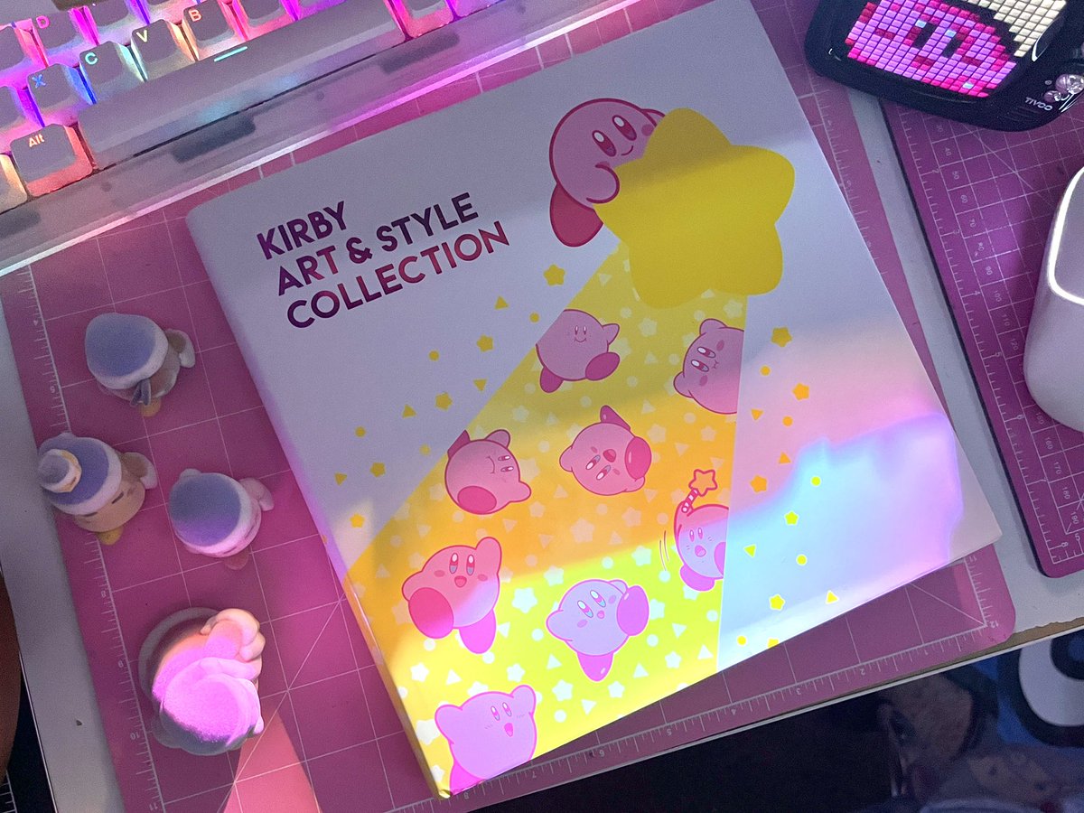 nyowch's tweet image. one of my bday gifts is here! this one from @vecklr (ˊ͈ ꒳ ˋ͈) thank you so much for such a beautiful gift! i love physical media sm i love kirby even more 🩷 this ones staying on my desk! thank you thank you again i love it!!!