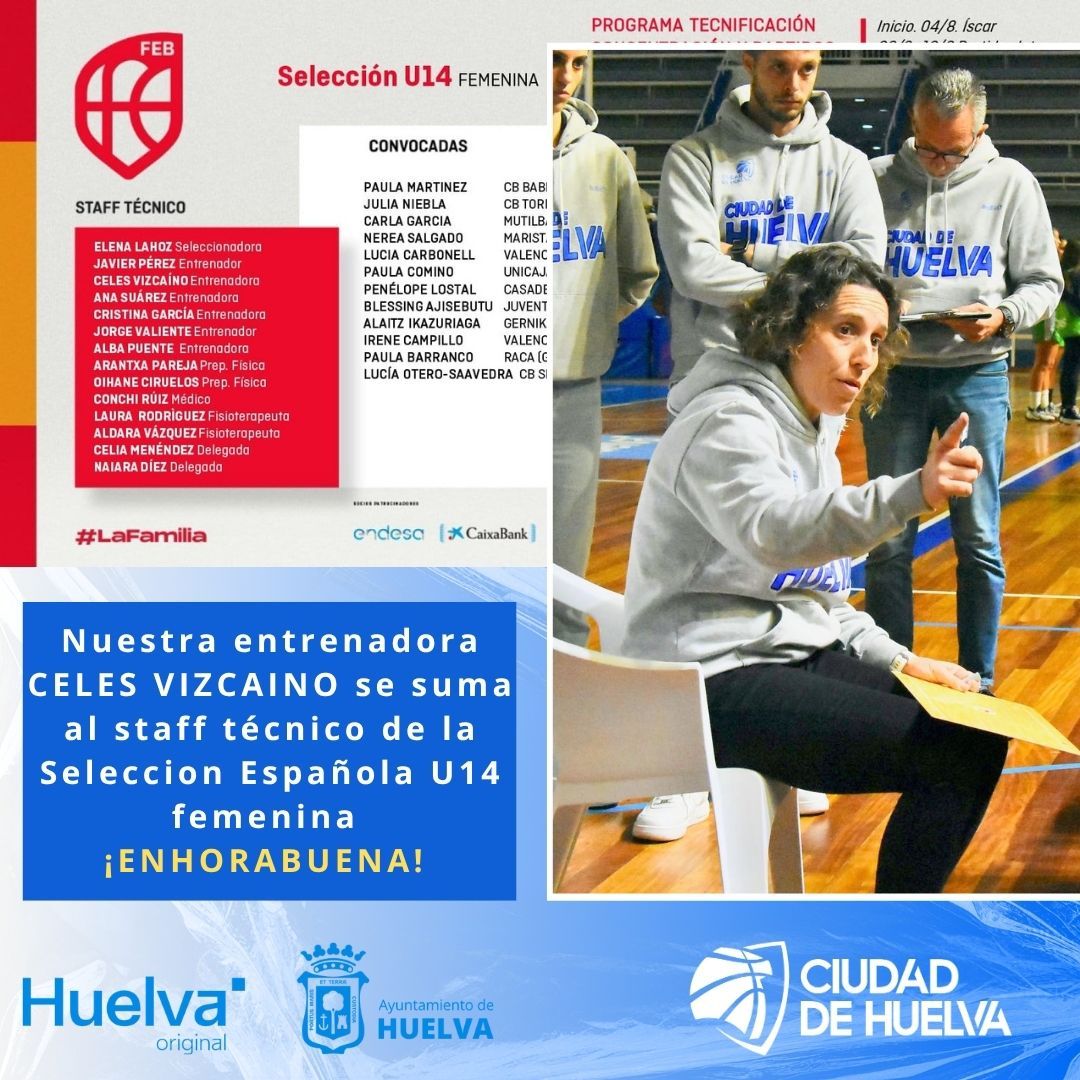 ¡Qué alegría compartir!
Nuestra entrenadora Celes Vizcaíno formará parte del staff técnico de la Selección Española U14 Femenina 🇪🇸. Tu pasión y amor por el baloncesto nos inspiran cada dia.

¡Todo el club está contigo, Celes! ❤️🏀
#LaFamilia #BaloncestoFemenino #OrgulloDeClub