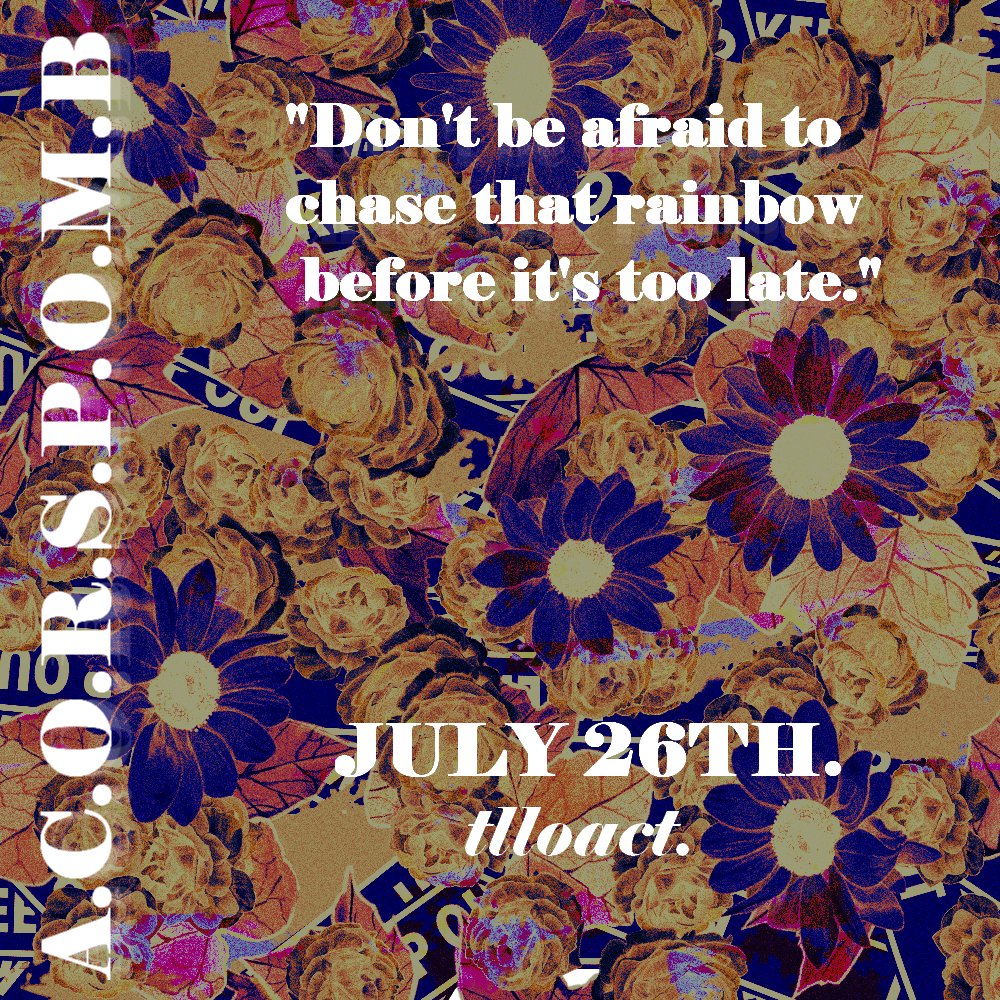 Aeopulus's tweet image. A.C.O.R.S.P.O.M.B.
TODAY.
