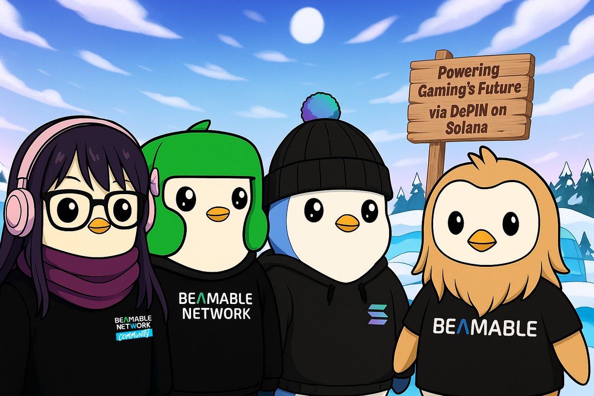 D0wneey's tweet image. It’s meme / art⏰
The @BeamableNetwork Community is buzzing with creative posts featuring & all things @Beamable (@jradoff )
Lemme highlight✌️powerful lines that perfectly capture the moment :
" Everyone will Huddle 🐧 "
" Powering Gaming's Future via DePIN on @solana "