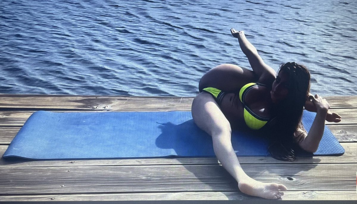 ashman_the's tweet image. What Yoga pose is this called? 

Asking for a friend. 👀🤣🤦‍♂️