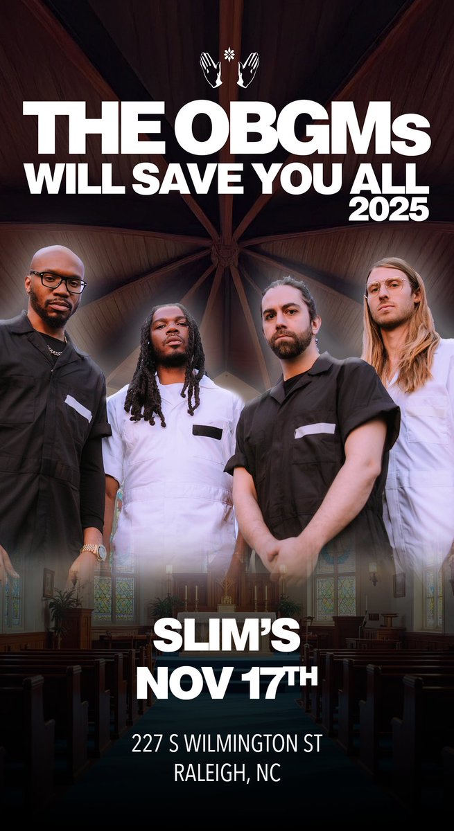 We are going back to Raleigh, NC.  This is a city I have a deep history with and love for.
Shout out to North Carolina. Shout out to the tar heels.

COP YOUR TICKETS

eventbrite.com/e/the-obgms-wi…