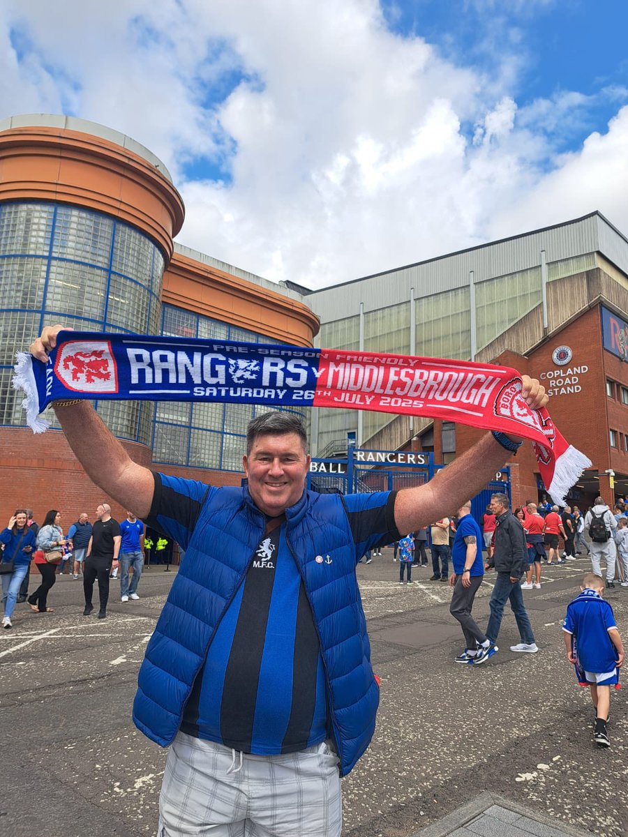 WinterJeff's tweet image. A special occasion for us, watching Rangers X1 v Boro . Unbelievable support from Boro supporters, hopefully they get some firepower this month, desperately needed. Part 2 tomorrow as the two clubs play again in the women’s game. Then off to Athens on Monday UTB ❤️👍 WATP 🇬🇧💙👍