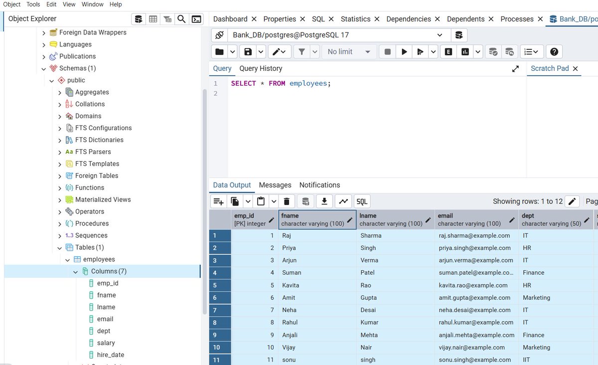 sonu2016841's tweet image. 📅 Day 2 — Getting Hands-On with SQL
Explored CREATE TABLE, INSERT, and basic SELECT queries in psql.
CLI was intimidating at first, but now it feels empowering.
PostgreSQL isn&apos;t just a DB — it&apos;s a skill.

DB  to coding se bhi  mst lg rha h 😅😅
#PostgreSQL #FlutterBackend