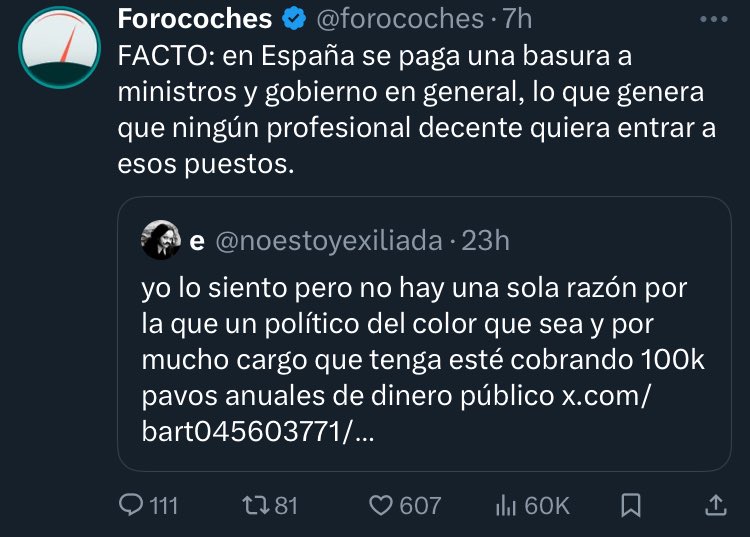 qtyop's tweet image. FACTO: no es el dinero lo que expulsa a profesionales decentes.