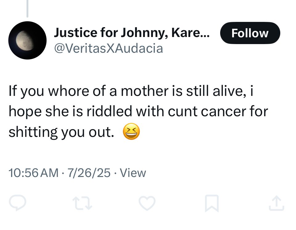 Colleen7227's tweet image. Unfortunately the coward has me blocked so I can’t reply … smh your mom was too busy on her knees to raise you properly…