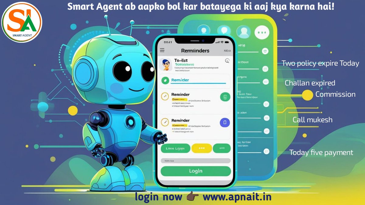 Smart__agent's tweet image. 🚨🚨 New feature 🚨🚨

👉 Aapne try kiya kya?
🧠 Smart Agent ab aapko bol kar batayega ki aaj kya karna hai!
Bas login karo, aur suno apne aaj ke saare reminders— bina padhe, bina bhule! 🎧✅

Abhi sune demo me 👉 apnait.in