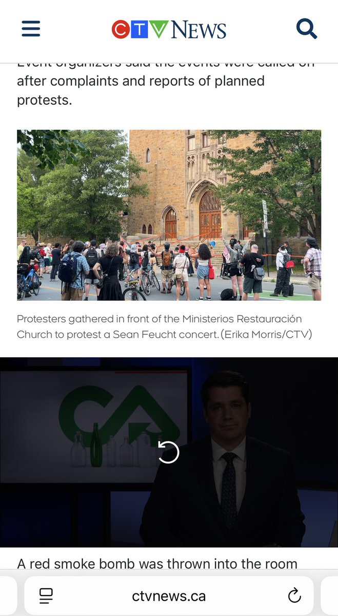 So, I am trying to understand what relevance the Palestinian flag* &amp; keffiyehs have at the protest against Sean Feucht at a church in Montreal.

Is the idea to turn this manufactured controversy into an Islam versus Christianity clash?

* CTV cleverly edited it out, see 2nd 📷