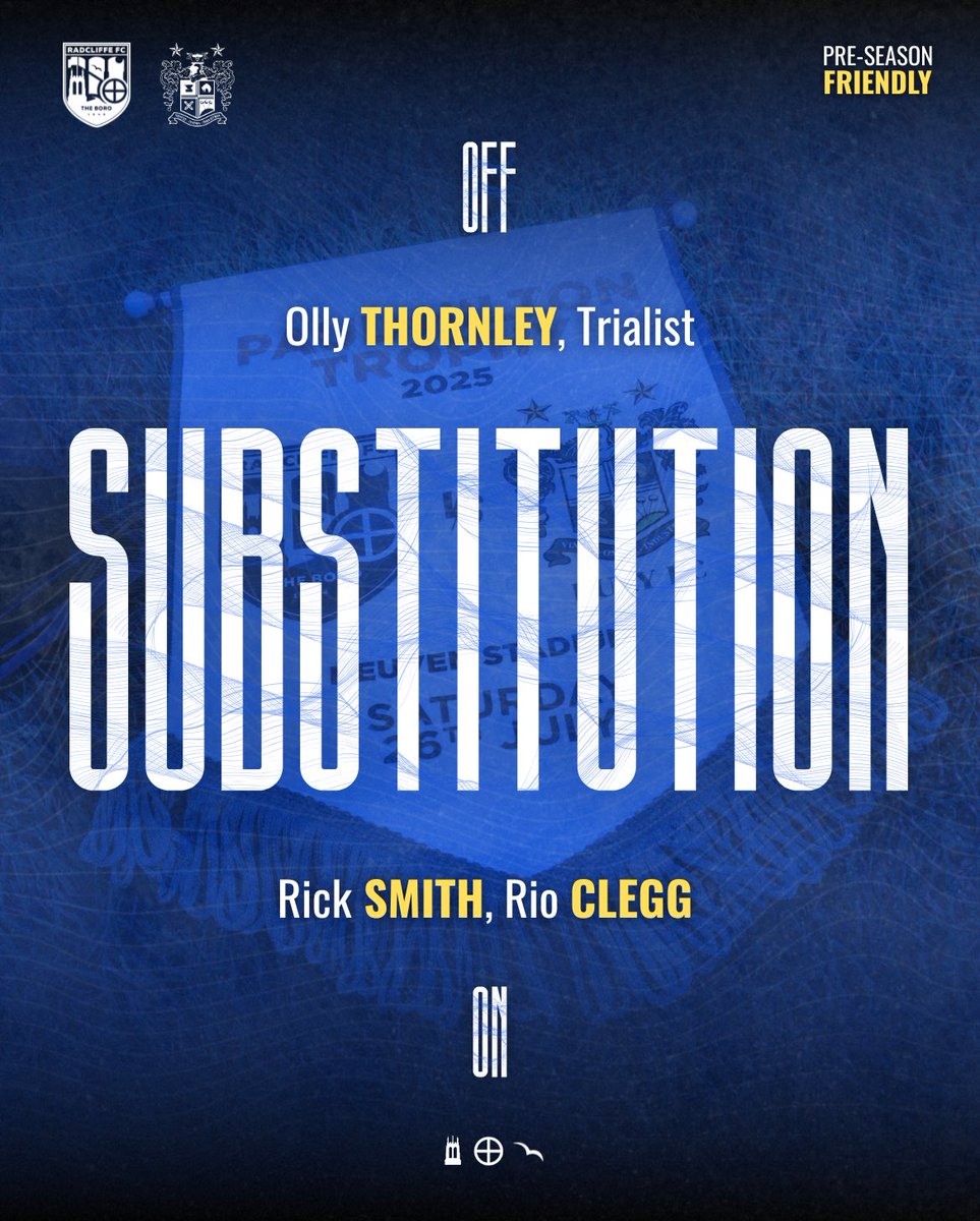 radcliffeboro's tweet image. 77‘ | Two changes for the Boro ✌️ 

🔵 1-2 ⚪️ | #WeAreRadcliffe #UTB
