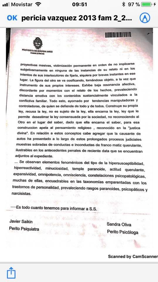 HernanSeivane's tweet image. La lacra kirchnerista de @lilianahendel se aferra a su cargo. Adjunto la pericia de la psicópata @AndreaKVazquez, es del año 2013 y está subida en el perfil de Facebook de @PGGRAGNAR desde el año 2018.
Cárcel para Liliana Hendel, con devolución de todos los fondos públicos que…