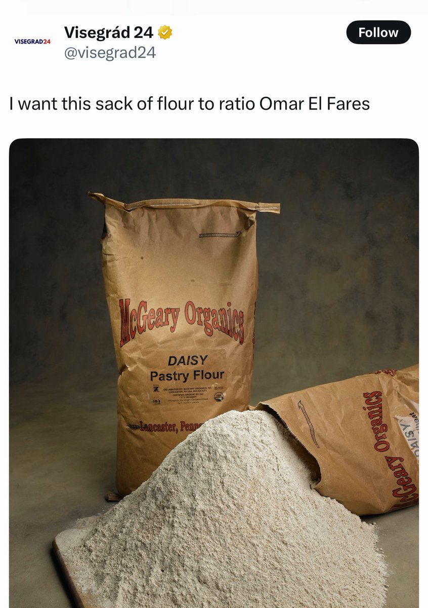 Honestly this is one of the most evil and genocidal replies I’ve gotten from a large account.

They posted a sack of flour – a deliberate reference to the starvation in Gaza – in attempt to ratio me, as they know I am Palestinian.

Genuinely disgusted.