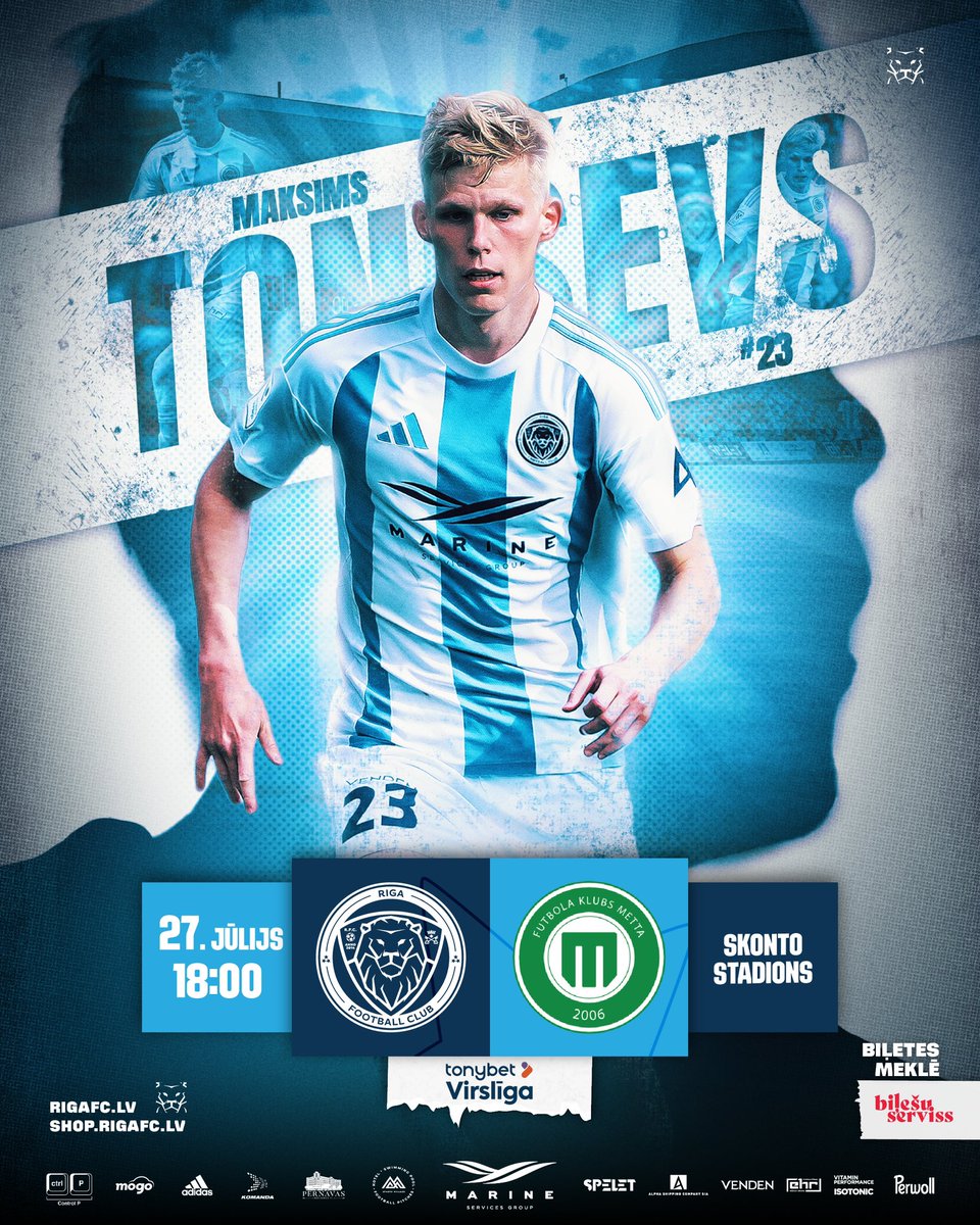 RigaFC_Official's tweet image. 🔜 One Day To Go!
🏆Latvijas futbola Virslīga, 24. kārta
⚽️Riga FC - FK Metta
🗓️27.07.2025
⏰18:00
🏟️Skonto stadions, Rīga
🎫: rigafc.lv/biletes/
🎥Sportacentrs.com / TV4