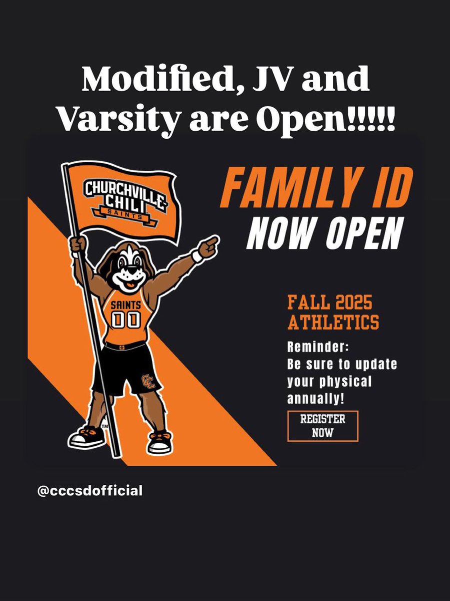Modified, JV and Varsity sports registration is open!

Get registered today and get ready for an amazing Fall Season filled with memories and  growth! 

**All athletes must be registered and approved prior to tryouts**

students.arbitersports.com/organizations/…