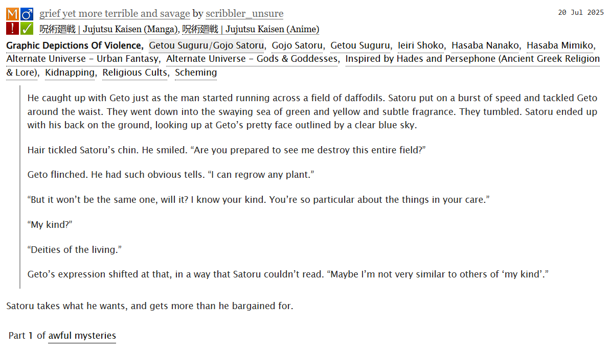 t_teamaker's tweet image. fic written for @stsgclichefest
🥀 hades and persephone au, with some twists
🥀 life and death motifs
🥀 what's a little kidnapping between future best friends
🥀 who is chasing whom
🥀 #stsg
archiveofourown.org/works/67536251