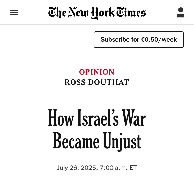 “Became unjust”. You have to laugh. The war has been exactly the same since day 1