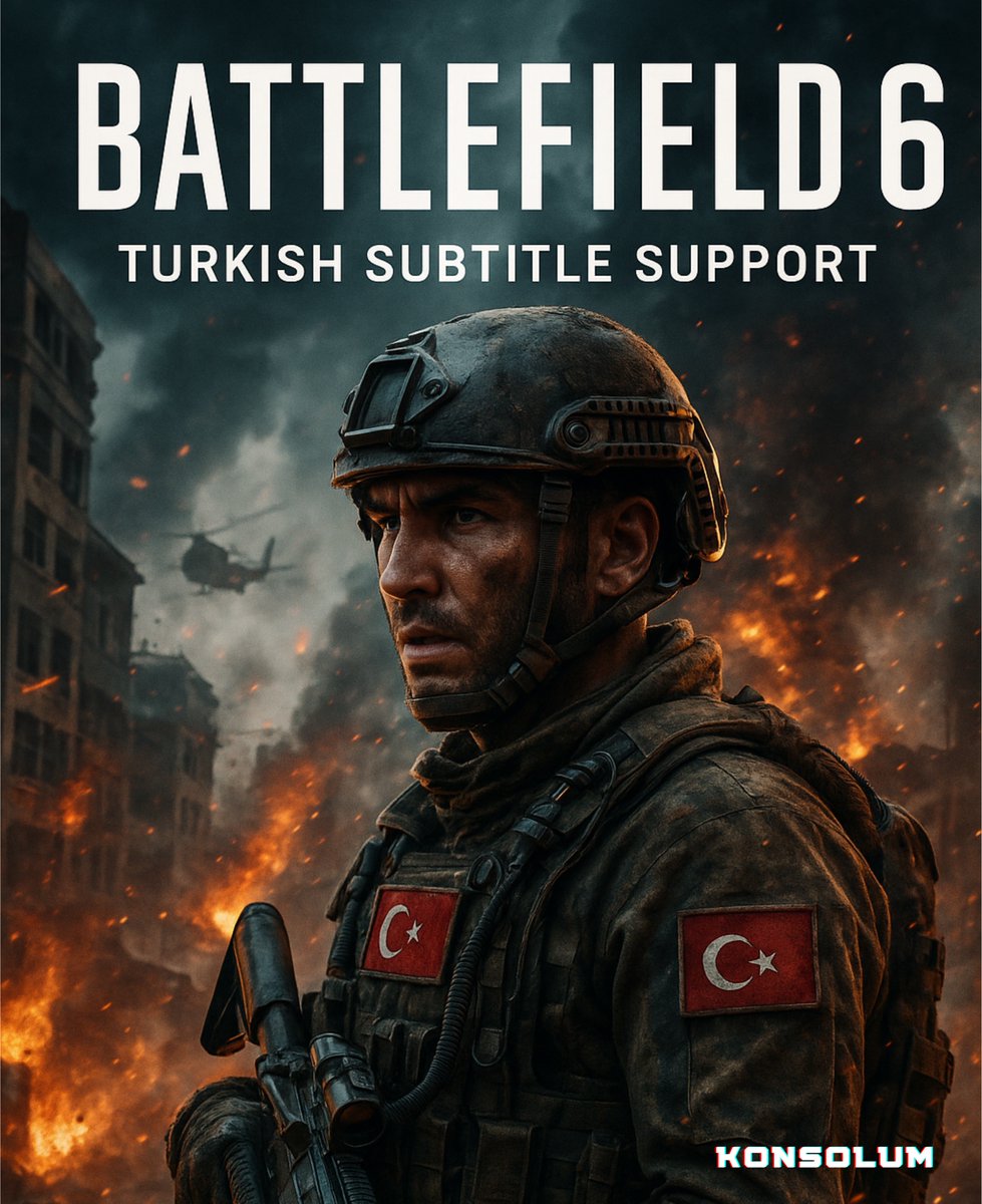 Battlefield 6 için Türkçe dil desteği talebimiz büyük! 🇹🇷

🤝31 Temmuz’da EA’in Londra’daki BF6 lansmanına davetliyim ve yetkililerle görüşeceğim.

💫Tweete ilginizi bekliyorum, ne kadar çok ses çıkarırsak o an o kadar etkili olur!

🎮WE WANT TURKISH SUBTITLE ON BATTLEFIELD 6!