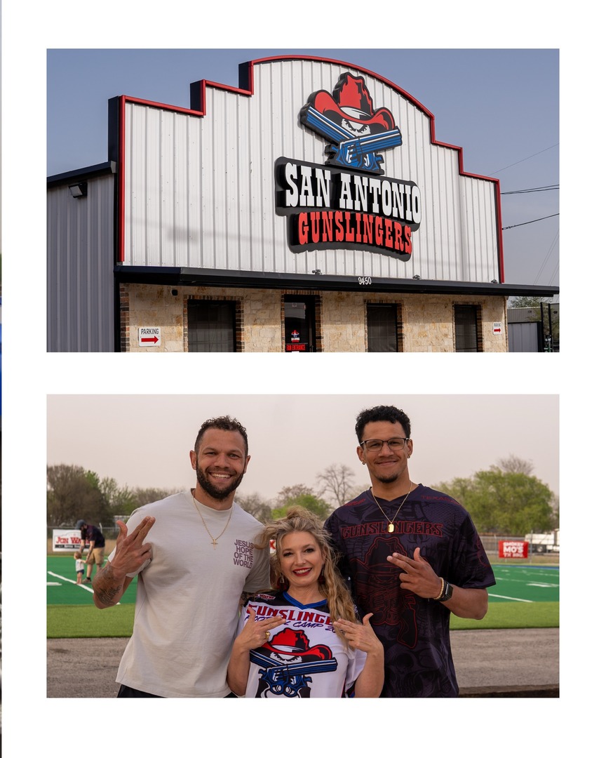 STSSHTX's tweet photo. We’re a proud partner of the @sanantoniogunslingers! What an incredible 2025 season it’s been. Your dedication, hard work, and sportsmanship have inspired us all. Wishing you the best of luck in the last game of the season! 🏈🔥 
#SAGunslingers #SouthTexasSpineAndSurgicalHospital https://t.co/9Dec030SwY