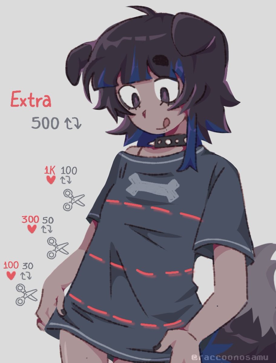 raccoonosamu's tweet image. undress challenge :33
a little something while I work in comms 🐕 
#oc #art #artmoots