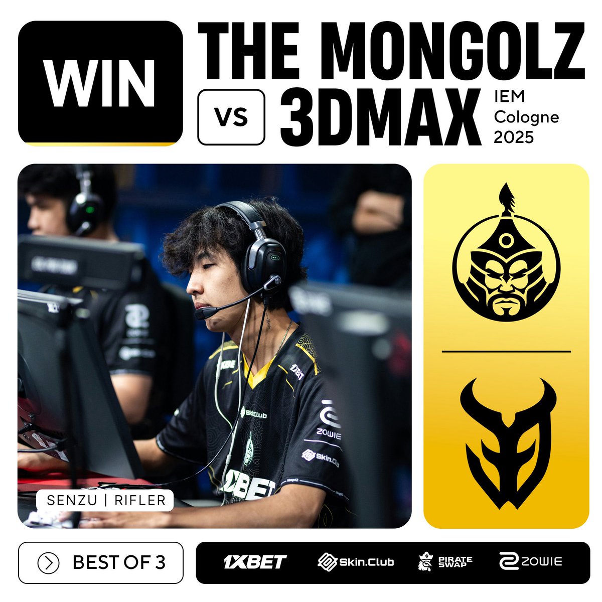 1mongolz's tweet image. Starting the new season with a W. 

GG, @3DMAXGaming