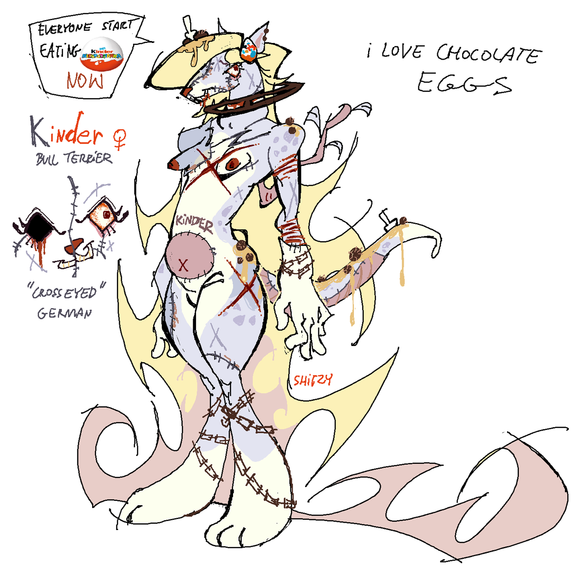 rekinlyk's tweet image. i think she likes chocolate eggs