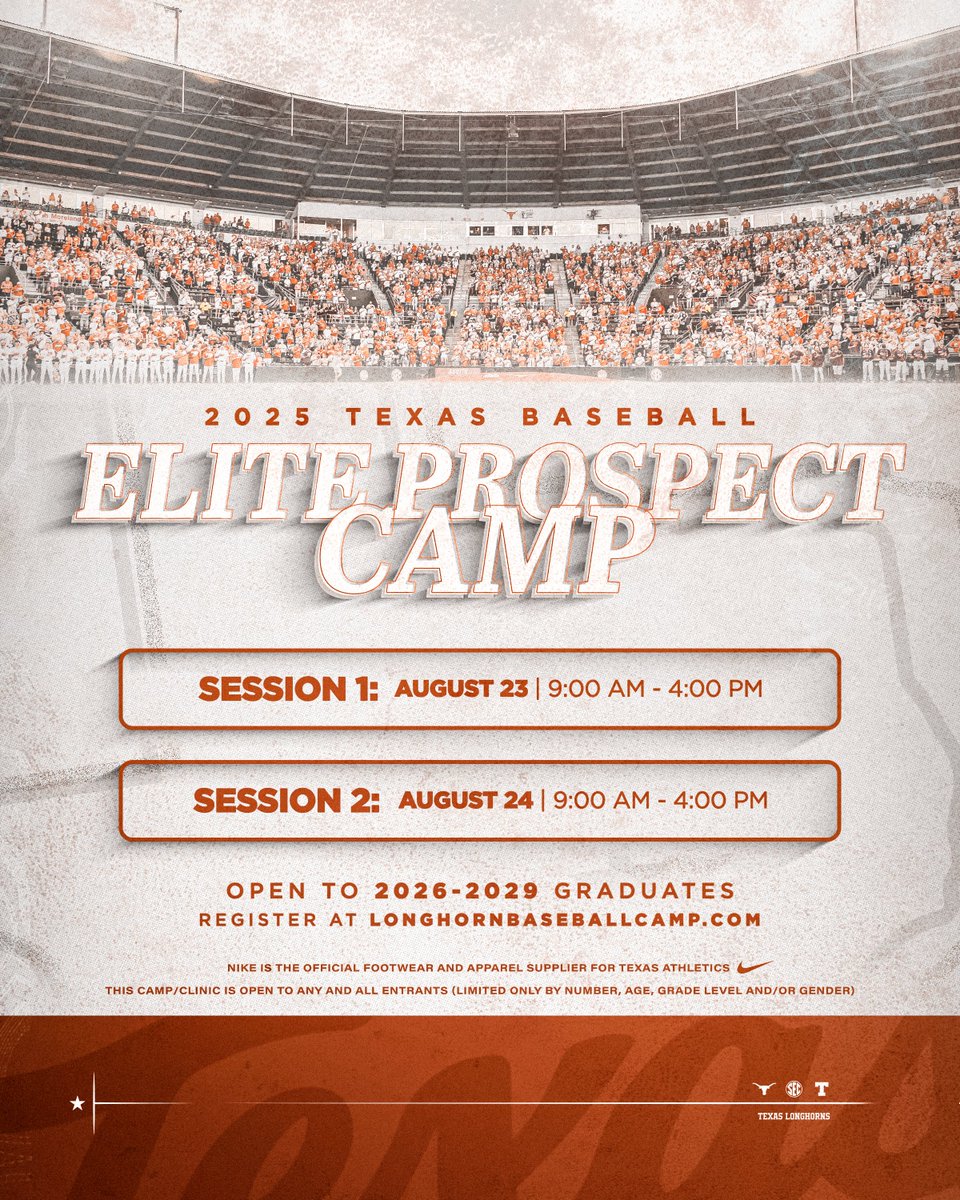 Texas Baseball (@texasbaseball) on Twitter photo showcase your skills 🤘
#HookEm | hookem.at/ProspectCamp showcase your skills 🤘
#HookEm | hookem.at/ProspectCamp