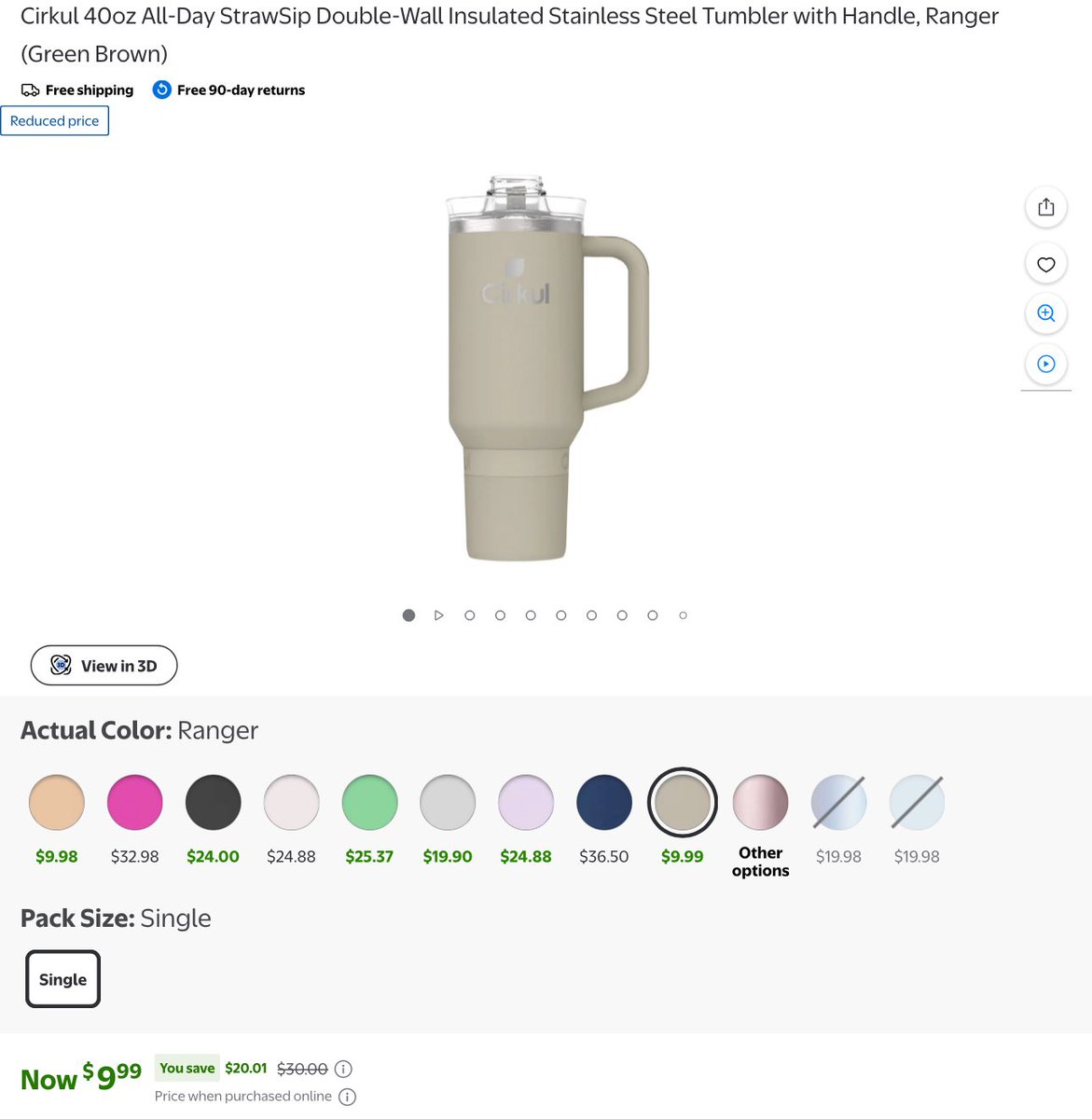LordOfDiscounts's tweet image. Cirkul 40oz All-Day StrawSip Double-Wall Insulated Stainless Steel Tumbler with Handle, Ranger (Green Brown) now $9.99 via Walmart
🔗 - link.lordofsavings.com/44O5tlb
#LRDeal | #AD